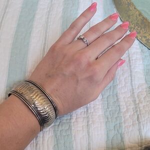 Chic Vintage Silver Cuff Bracelet
